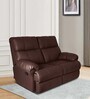 Casa Leatherette Manual 2 Seater Recliner In Brown Colour