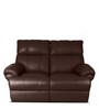 Casa Leatherette Manual 2 Seater Recliner In Brown Colour