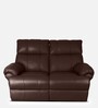 Casa Leatherette Manual 2 Seater Recliner In Brown Colour