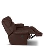Casa Leatherette Manual 2 Seater Recliner In Brown Colour