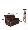 Casa Leatherette Manual 2 Seater Recliner In Brown Colour