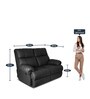 Casa Leatherette Motorized 2 Seater Recliner In Black Colour