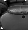 Casa Leatherette Motorized 2 Seater Recliner In Black Colour
