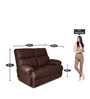 Casa Leatherette Motorized 2 Seater Recliner In Brown Colour