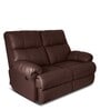 Casa Leatherette Motorized 2 Seater Recliner In Brown Colour