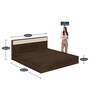 Casablanca King Size Bed with Storage in Dark Walnut Finish
