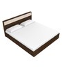 Casablanca King Size Bed with Storage in Dark Walnut Finish