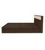 Casablanca King Size Bed with Storage in Dark Walnut Finish