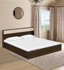 Casablanca King Size Bed with Storage in Dark Walnut Finish