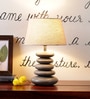 Jieun White Fabric Shade Table Lamp With White Base -