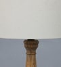 La Paz Table Lamp in White with Brown Base -
