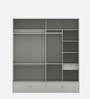 Casada 2 Door Sliding Wardrobe With Mirror & Drawer In Pumic Grey Finish