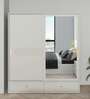 Casada 2 Door Sliding Wardrobe With Mirror & Drawer In Pumic Grey Finish
