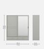 Casada 2 Door Sliding Wardrobe With Mirror & Drawer In Pumic Grey Finish