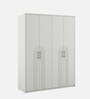 Casada 4 Door Wardrobe With Drawer & Locker In Pumic Grey Finish