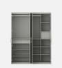 Casada 4 Door Wardrobe With Drawer & Locker In Pumic Grey Finish