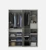 Casada 4 Door Wardrobe With Drawer & Locker In Pumic Grey Finish