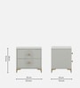 Casada Bed Side Table In Pumic Grey Finish