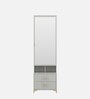 Casada Dressing Table With Hidden Mirror Storage In Pumic Grey Finish Casada Dressing Table With Hidden Mirror Storage In Pumic Grey Finish