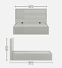 Casada King Size Bed With Full Hydraulic Storage In Pumic Grey Finish