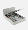 Casada Queen Size Bed With Full Hydraulic Storage In Pumic Grey Finish