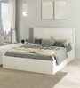 Casada Queen Size Bed With Full Hydraulic Storage In Pumic Grey Finish