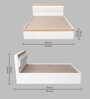 Casada Queen Size Bed In White Colour With Box Storage