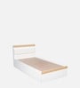 Casada Single Bed In White Finish With Box Storage