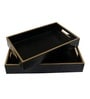 CasaGold Black Leather Tray