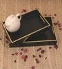 CasaGold Black Leather Tray