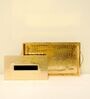 CasaGold Combo Leather Tray with Tissue Box-Rose Gold