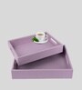 CasaGold Lavender Leather Tray