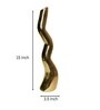 CasaGold Premium Gold Coral Reef Antique Metal Flower VASE