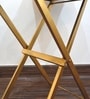 CasaGold Rose Gold Foldable Leather Butler Tray Table & Serving Tray & Tissue Box with Metal Stand