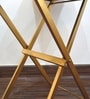 CasaGold Rose Gold Foldable Leather Butler Tray Table & Serving Tray with Metal Stand