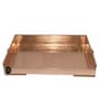 CasaGold Rose Gold Foldable Leather Tray Table with Metal Stand