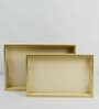CASAGOLD SET OF 2 LEATHER TRAY WITH TISSUE HOLDER SET