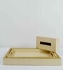 CASAGOLD SET OF 2 LEATHER TRAY WITH TISSUE HOLDER SET