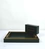 CASAGOLD SET OF 2 LEATHER TRAY WITH TISSUE HOLDER SET