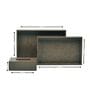 CASAGOLD SET OF 2 LEATHER TRAY WITH TISSUE HOLDER SET