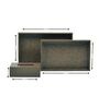 CASAGOLD SET OF 2 LEATHER TRAY WITH TISSUE HOLDER SET -TAN BROWN