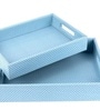 CasaGold Sky Blue Leather Tray