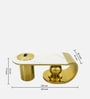 Casander Faux Marble Top Coffee Table In Gold Pvd Finish