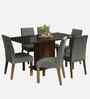 Cascada 6 Seater Dining Set In Brown & Black Finish