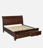 Cascade King Size Bed In Brown & Black Finish With Drawer Storage