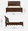 Cascade King Size Bed In Brown & Black Finish With Drawer Storage