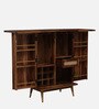 Caserta Sheesham Wood Bar Cabinet In Rustic Teak Finish