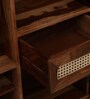 Caserta Sheesham Wood Bar Cabinet In Rustic Teak Finish