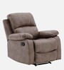 Casey Fabric 1 Seater Manual Recliner In Brown Colour