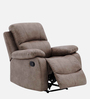 Casey Fabric 1 Seater Manual Recliner In Brown Colour